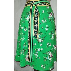 7th Avenue Wrap Skirt Size XS Floral Side Tie Festival Romance Lined Flowey
